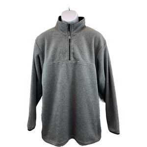 Mens USA Olympics JCPenney Fleece Jacket Size XL Mens Gray 1/2 Zip Pockets